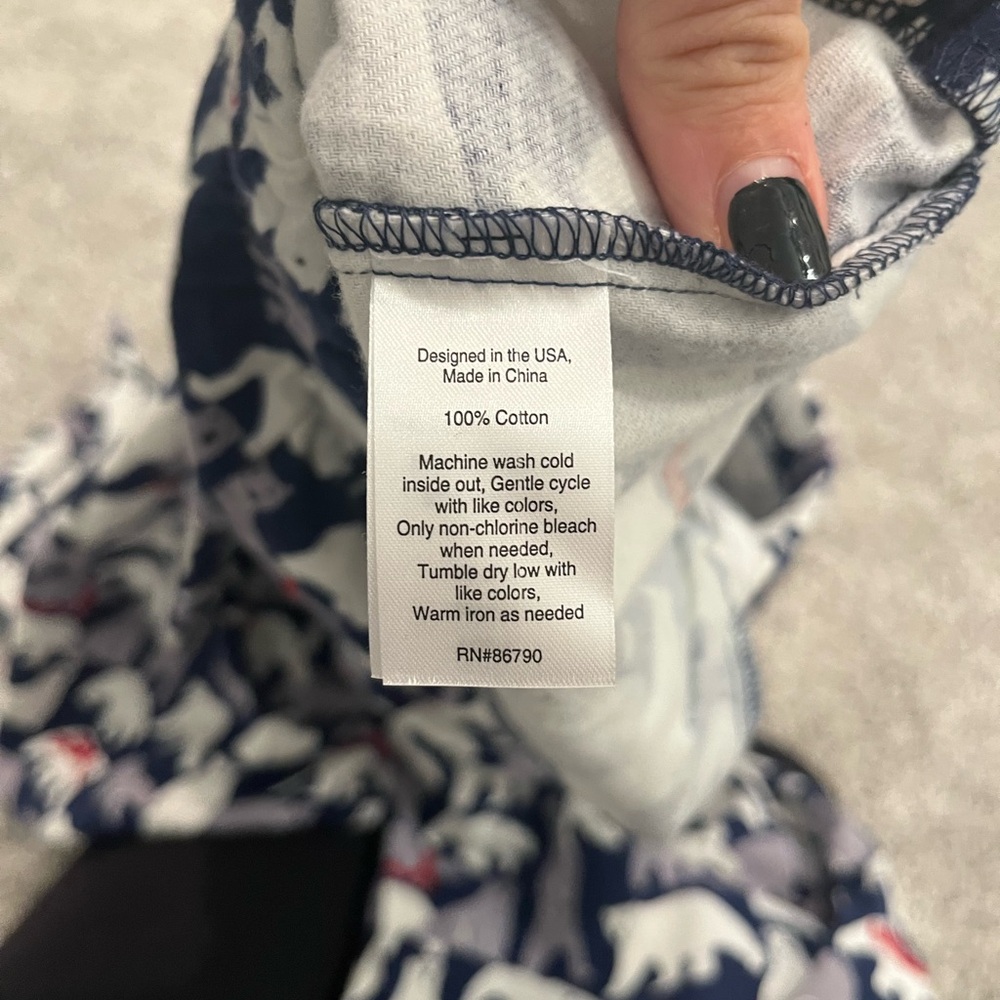 The Company Store Navy Flannel Pajama Pants - Picture 6 of 6